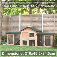 CONIGLIERA DA GIARDINO BUNNY REALIZZATA IN LEGNO