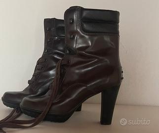 Stivaletti Tod's Marroni Testa di Moro 37.5