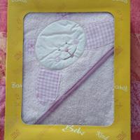 Asciugamano con cappuccio neonata nuovo