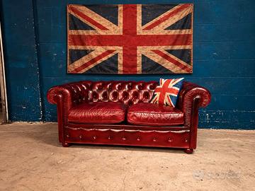 Divano club Chester Chesterfield pelle inglese 