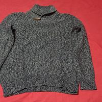 Maglione collo alto blu