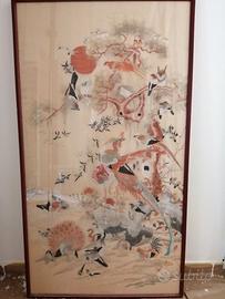 Quadro orientale ricamato