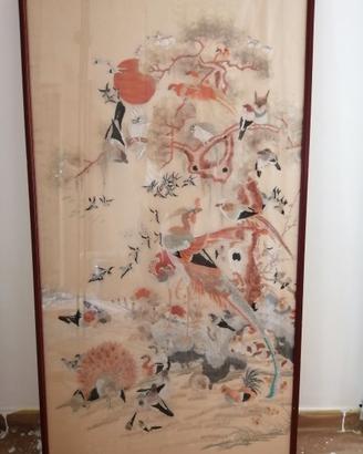 Quadro orientale ricamato