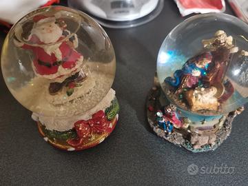 2 palle di vetro con carillon