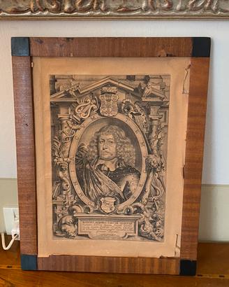 Antica Stampa del 1600 AUGUSTUS ADOLPHVS incisione