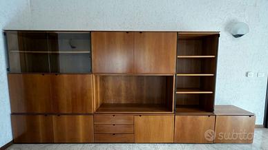 Mobile da soggiorno componibile vintage in legno