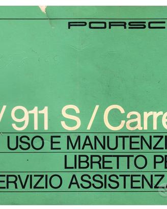 Libretto uso e man. Porsche 911 2.7 3.0 S Carrera