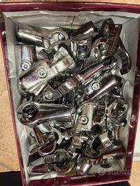 Lotto giunti metallici cromati per tubi / aste