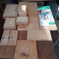 pezzi di abete e listellari laminati bianchi