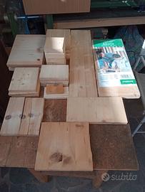 pezzi di abete e listellari laminati bianchi