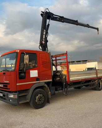 iveco 120e18 gru e cassone lungo
