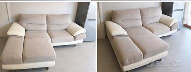 Divano Poltronesofà con puff - appena lavato