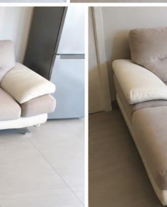 Divano Poltronesofà con puff - appena lavato
