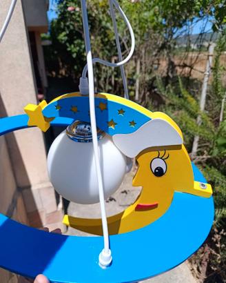 Lampadario per cameretta bambini Luna e Stelle