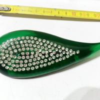 Spilla in celluloide e strass anni 50 