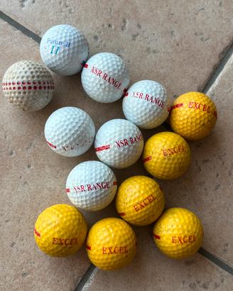 Palline da golf N 13 gialle -Bianche.