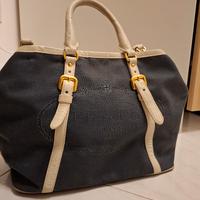 Borsa prada in tela blu