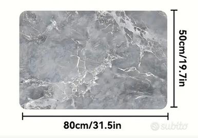 TAPPETINO IN SILICONE EFFETTO MARMO 80cm x 50cm