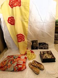 Completo Kimono Tradizionale Giapponese Bambina