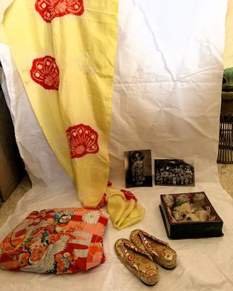 Completo Kimono Tradizionale Giapponese Bambina