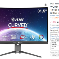 MSI MAG 325CQRF-QD Monitor Gaming 32" WQHD, 170Hz