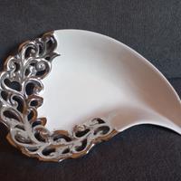 Portaoggetti  vaso svuotatasche in ceramica bianca