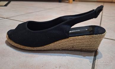 Espadrillas Nere con Zeppa Mio Tempo - Taglia 36