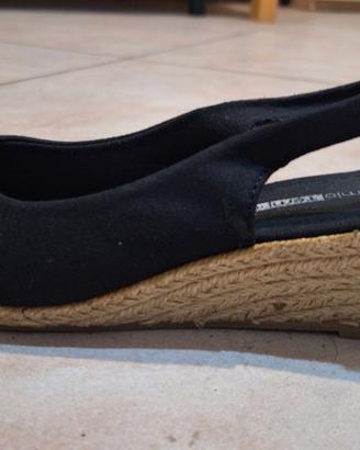 Espadrillas Nere con Zeppa Mio Tempo - Taglia 36
