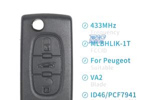 CHIAVE COMPLETA PER PEUGEOT E CITROEN VA2