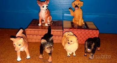 6 Statuette di Cani Pedigree NUOVI