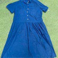 Abito estivo blu con bottoni Made in Italy