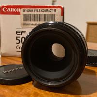 Canon 50 mm Macro 2.5 e Flash Anulare + Accessori