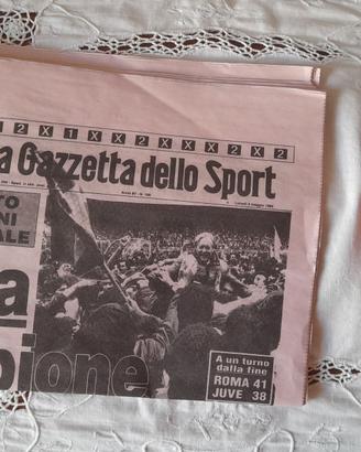 Libro e Gazzetta dello Sport scudetto Roma 1982-19