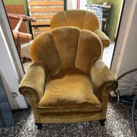Coppia di poltrone imbottite vintage – Stile retrò