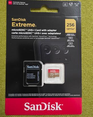 Sandisk extreme microsd xc 256gb nuova
