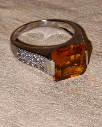 Anello pietra arancione 
