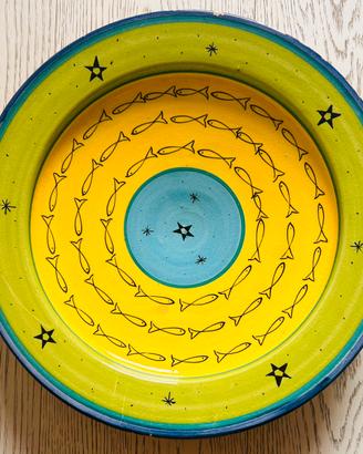 Grande Piatto in Ceramica Marocchina Ø 34 cm