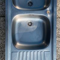 Lavandino doppio acciaio inox per cucina