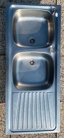 Lavandino doppio acciaio inox per cucina
