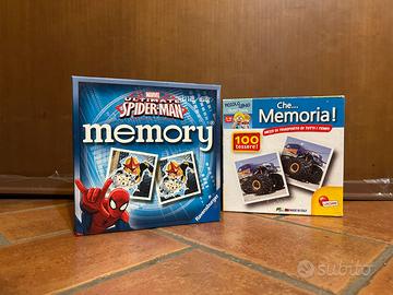 2 Memory Bambini Spider-Man + Mezzi Trasporto