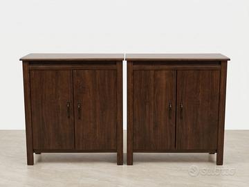 Coppia di credenze/mibili contenitore legno