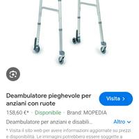 Deambulatore pieghevole nuovo 