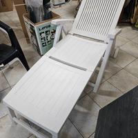 Lettino Sdraio in resina per giardino esterno