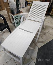 Lettino Sdraio in resina per giardino esterno