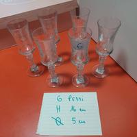 set 6 bicchieri calice cristallo