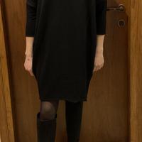 Vestito maxi pull color nero