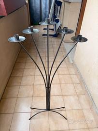 Candelabro Vintage Moderno color Argento.
