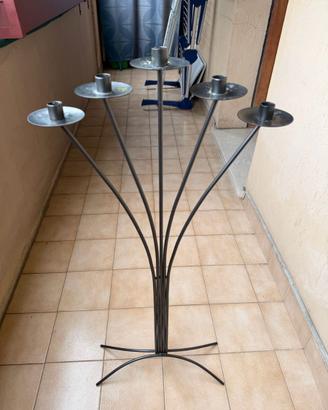 Candelabro Vintage Moderno color Argento.