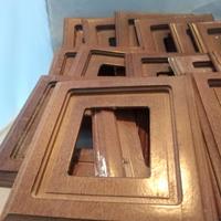 lotto 16 placche mogano interruttori / prese