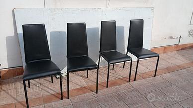 4 sedie nere made in italy